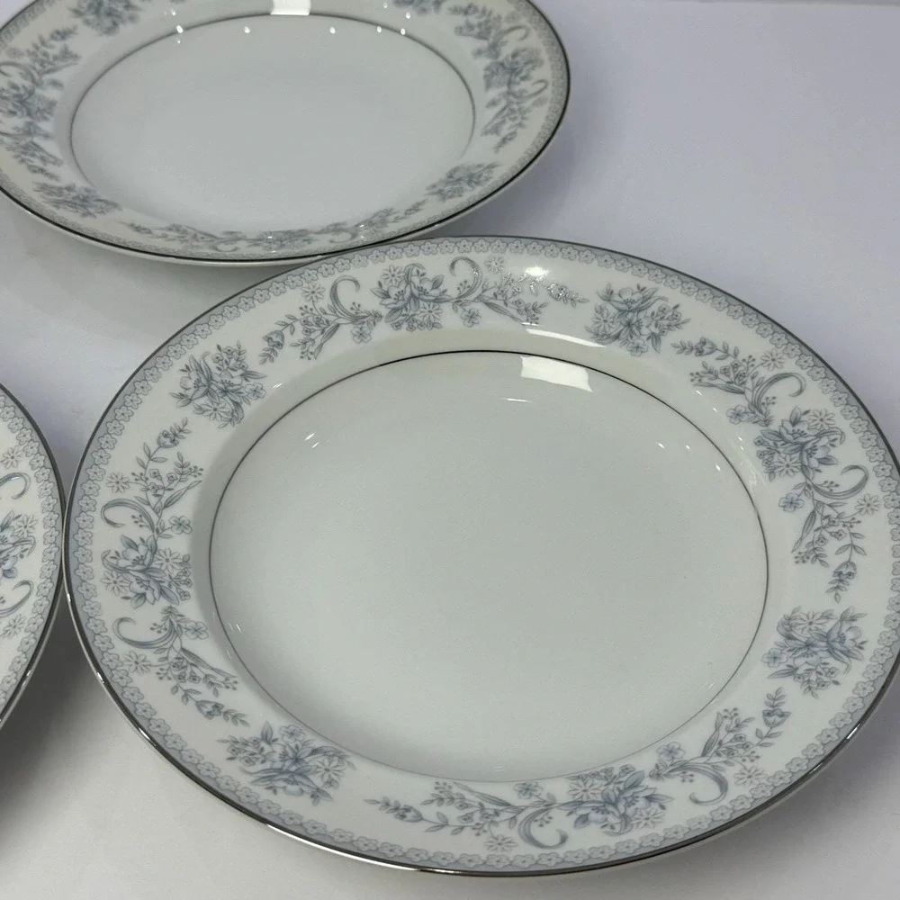 Mikasa Dresden Rose L9009 Rimmed‎ Soup Or Salad Plate Set of 4 Japan Read